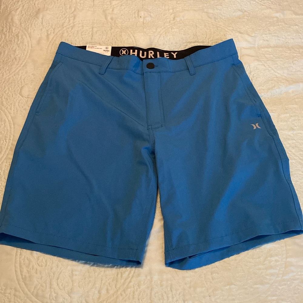 Hurley Men's All Day Hybrid Quick Dry 4 Way Stretch Short - Sea View color- NWT